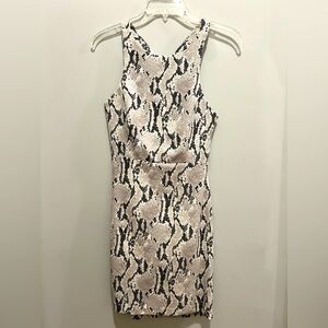 Snakeskin cocktail dress